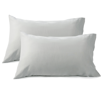 Power of Nature 2Pcs Polyester Cotton Pillow Case Light Grey