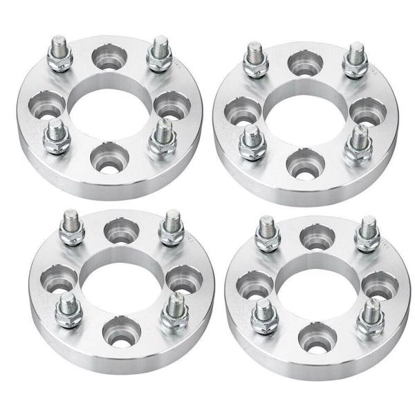 (4) 1" 4x100 to 4x4.5 (4x114.3) Wheel Adapters 12x1.5 4Lugs 25mm Thick For Acura