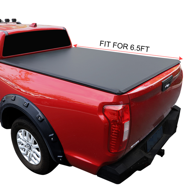 6.5' Bed Soft Roll-Up Tonneau Cover Pickup Truck For 14-18 Silverado Sierra NEW