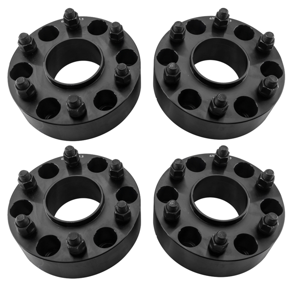 4pc 6x139.7mm Hubcentric Wheel Spacers 2 Inch Black for 99-17 Cadillac Escalade