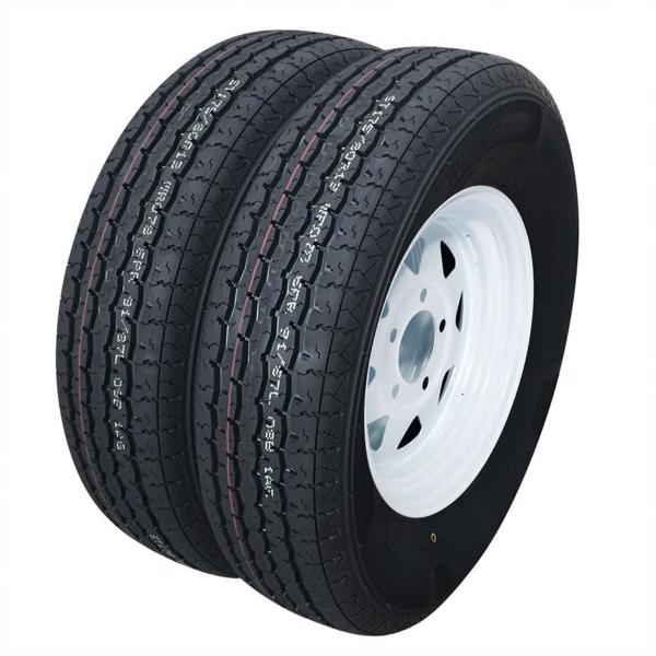 Pair of Trailer Tire ST175/80R13 Radial PSI :50 Rim Width:5"