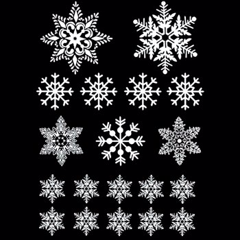 Reusable Christmas Window Snowflakes Stickers Clings Decal Xmas Decorations  圣诞节双面圣诞雪花橱窗门静电贴纸 包邮价格