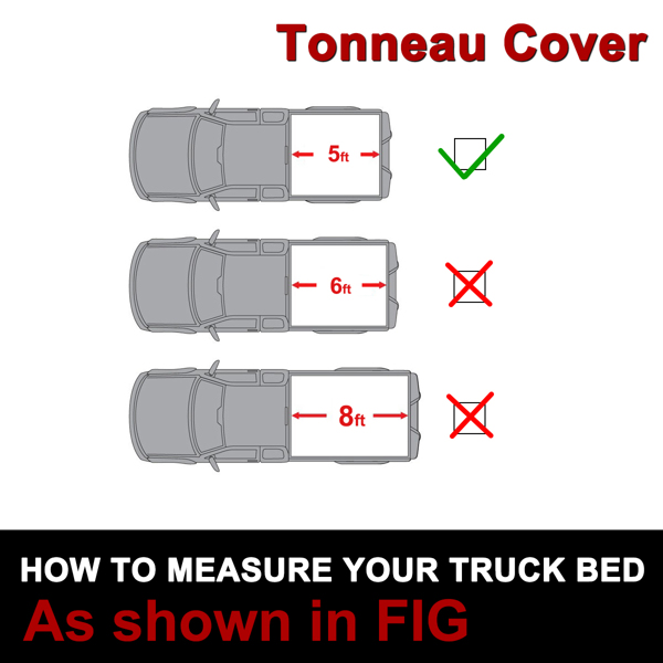 5' Bed Soft Roll-Up Tonneau Cover Pickup Truck For 05-15 Toyota Tacoma NEW