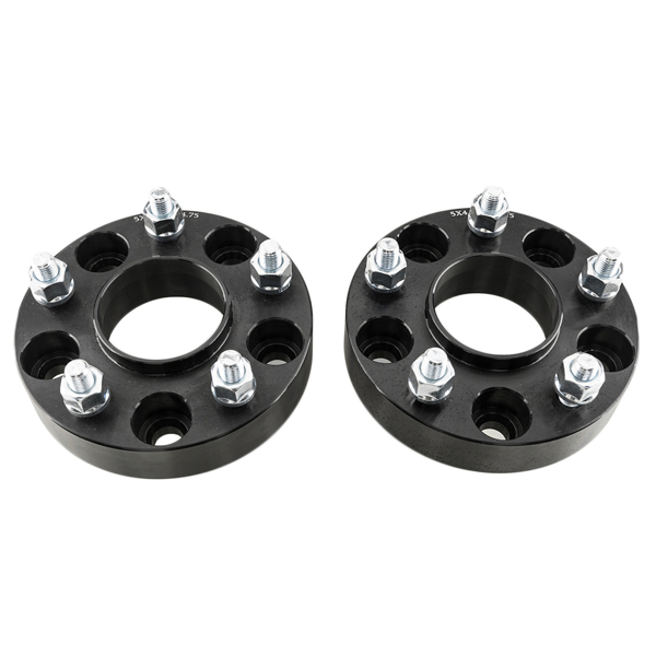(4) Black For Corvette GMC Hubcentric 1.25" | 5x4.75 Wheel Spacers 12x1.5 Studs