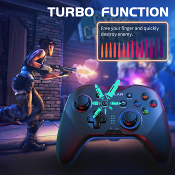 (ABC)(Prohibited Product on Amazon)Wireless Bluetooth Gaming Controller Gamepad for PC Windows 7 8 10/Nintendo Switch/Android 4.0 UP/iOS, Motion Control, Dual Vibration, M Buttons, TURBO Function