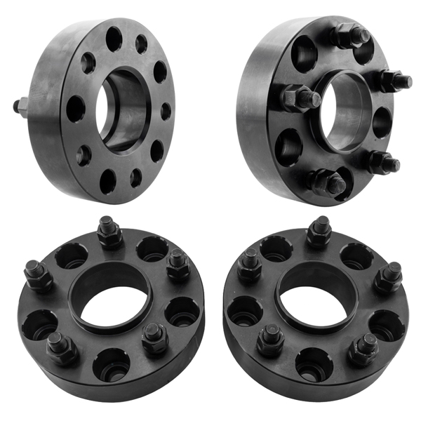 4X 1.5" Black Wheel Spacers Adapters 5x5 for Jeep Wrangler JK Hub Centric 5 Lug