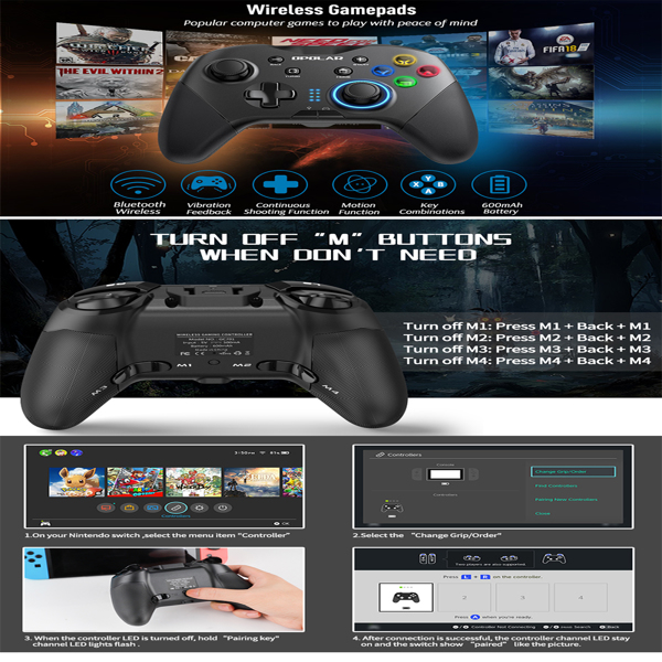 （亚马逊禁售）蓝牙无线游戏手柄-9