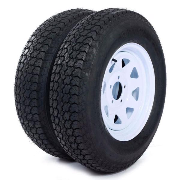 ST205/75D-15 Trailer Tires Rubber SW(in):7.99 Rim Width: 6" 2qty tires