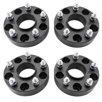 (4) 1.5\\" Wheel Spacers Hubcentric 5x5 for Jeep JK Wrangler Grand Cherokee Black