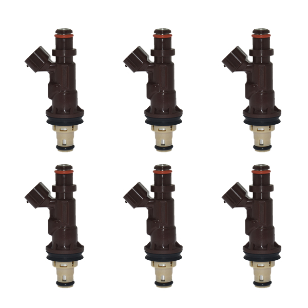 6Pcs Fuel Injector With Connector Plug Harness Pigtail Wire  Replacement For Toyota Tacoma Tundra 4Runner V6 3.4L23250-62040