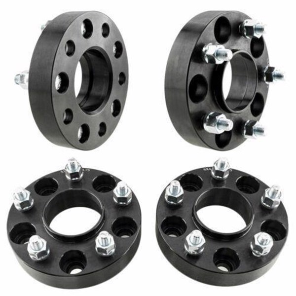 (4) Black For Corvette GMC Hubcentric 1.25" | 5x4.75 Wheel Spacers 12x1.5 Studs