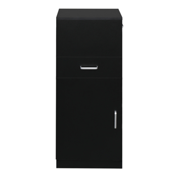 15 cm P2 density board, 2 drawers, 1 door, 6 hair dryer on the right side, salon cabinet black 