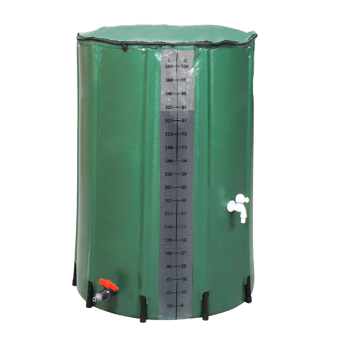 100gal PVC With Scale Rain Bucket Green