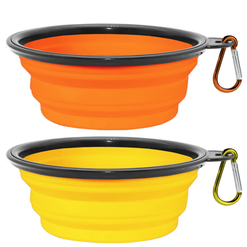 Collapsible Dog Bowl, Food Grade Silicone BPA Free, Foldable Expandable Cup Dish for Pet Cat Food Water Feeding Portable Travel Bowl