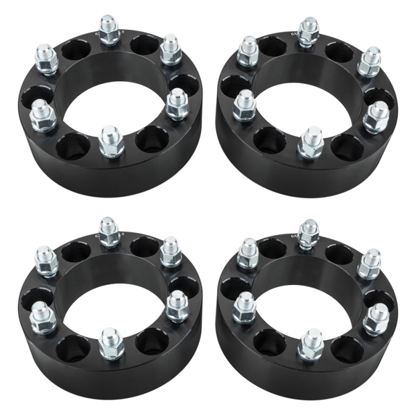 4pc 2" | 6x5.5/6x139.7| Black Wheel Spacers 108mm | 14x1.5 studs For Chevy & GMC