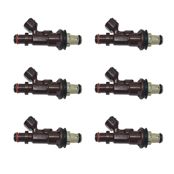 6Pcs Fuel Injector With Connector Plug Harness Pigtail Wire  Replacement For Toyota Tacoma Tundra 4Runner V6 3.4L23250-62040