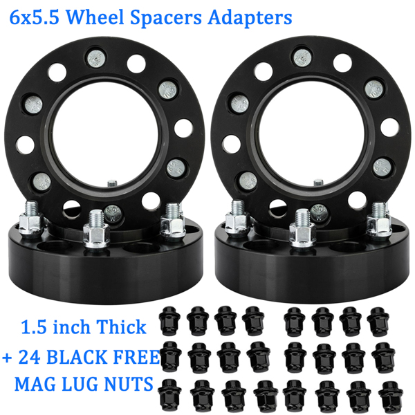 4Pcs 1.5" 6x5.5 HubCentric Wheel Spacers 12x1.5 For Toyota Tacoma Lexus GX470