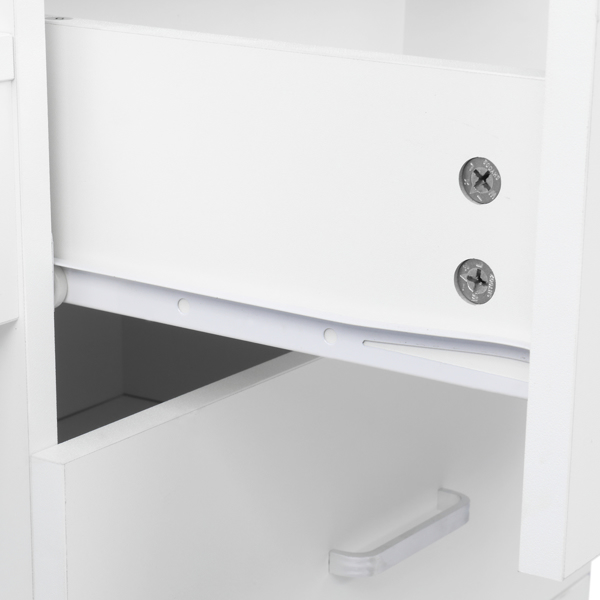 15 cm P2 density board pitted surface 2 drawers 1 door 6 hair dryer double ear cabinet with lock Salon cabinet white 