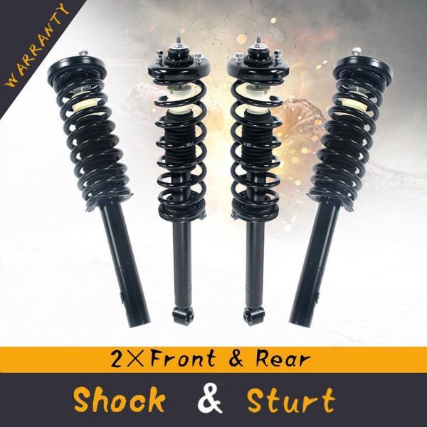 4Pcs For 2003-2007 Honda Accord Complete Struts /Shocks & Spring Coils w/ Mounts