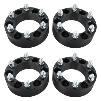 4pc 2\\" | 6x5.5/6x139.7| Black Wheel Spacers 108mm | 14x1.5 studs For Chevy & GMC