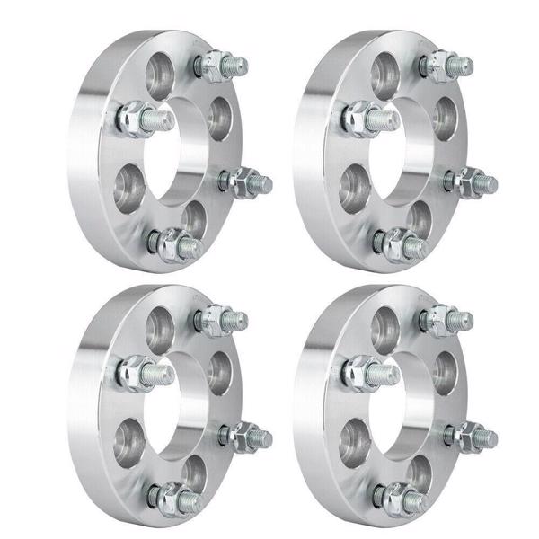 (4) 1" 4x100 to 4x4.5 (4x114.3) Wheel Adapters 12x1.5 4Lugs 25mm Thick For Acura