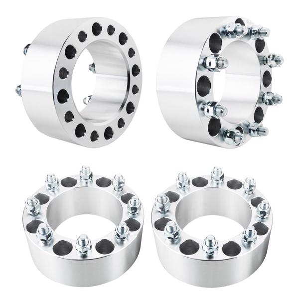 4pc 8x6.5 Wheel Spacers | 9/16 | 3  Inch 75mm Thick Adapters For Dodge Ram 2500