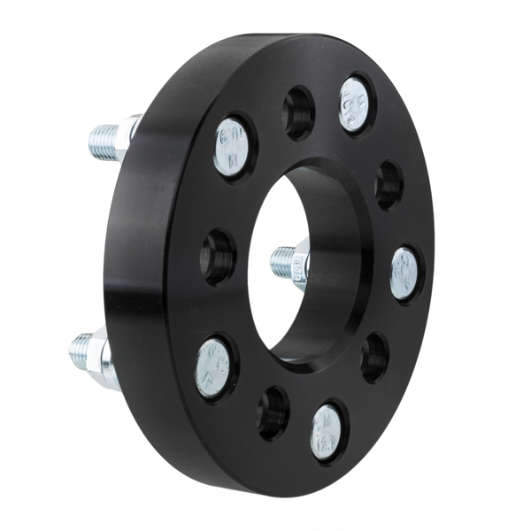 4pcs 1" Thick | 5x100 to 5x114.3 Wheel Adapters | 12x1.5 | 5x4.5 Black Spacers