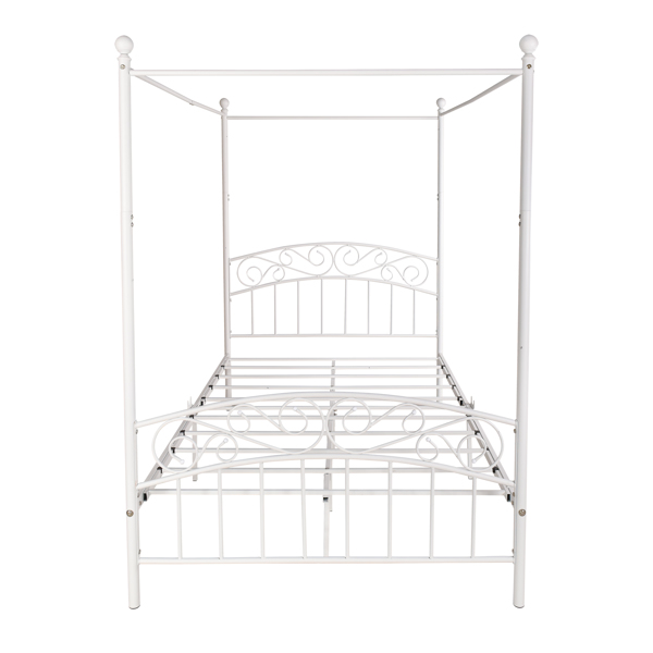   Canopy Bed Frame Full Size with Mosquito Net Frame Sturdy Steel Slat Support with Under Bed Storage, No Box Spring Needed (Full,Black)