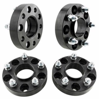 (4) Black For Corvette GMC Hubcentric 1.25\\" | 5x4.75 Wheel Spacers 12x1.5 Studs