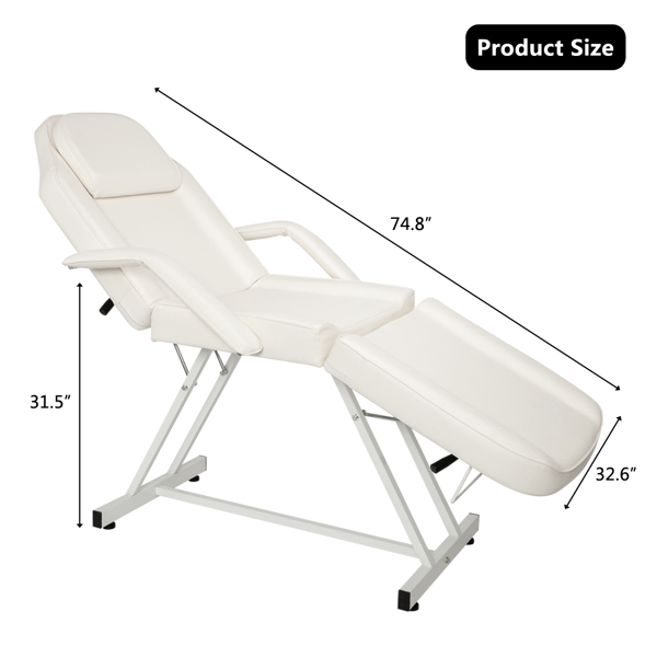HZ015 Dual-purpose Barber Chair With Small Stool White
