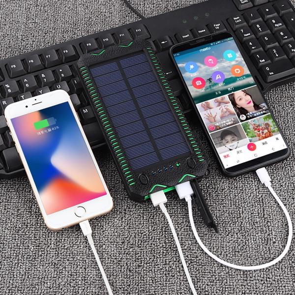 Solar Mobile Power Bank Large Capacity Outdoor Emergency Fast Charging Mobile Power Bank