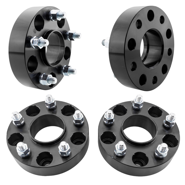 (4) 1.5" Wheel Spacers Hubcentric 5x5 for Jeep JK Wrangler Grand Cherokee Black