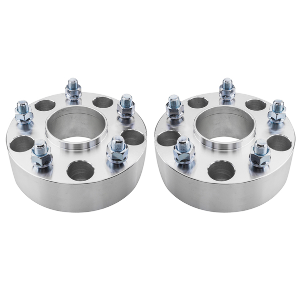 5x5.5 Silver 2" Hub Centric Wheel Spacers 77.8mm 9/16 Lug *4 For Dodge Ram