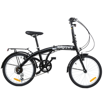 Ridgeyard 20\\" Inch 7 Gears Kids Bike Carbon steel Adults Bicycle Folding Bike