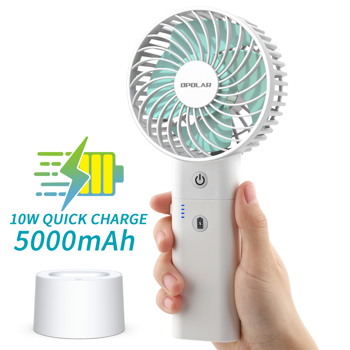 Portable Handheld Fans Battery Operated, Rechargeable Handheld Fan with Power Bank, 5-20 Hrs Work Time, 3 Levels Strong Wind, Rechargeable Fan Portable for Outdoor Camping Travel 
