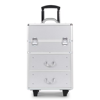 Rolling Makeup Case with Drawers, Makeup Trolley Case With Wheels Makeup Travel Case Organizer