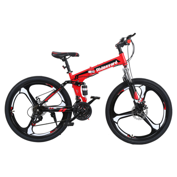 Ridgeyard 26\\" Folding Mountain Bike 26 Inch SHIMANO 21 Speed Disc Brake MTB Bicycle