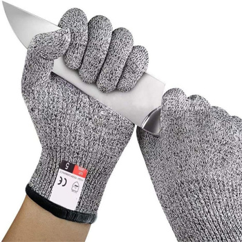 Safety Kitchen Cut Resistant Gloves Food Grade Level 5 Protection for Oyster Shucking, Fish Fillet Processing, Mandolin Slicing, Meat Cutting and Wood Carving