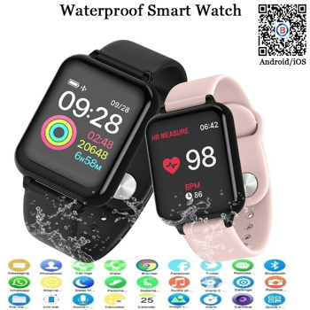 Men Sport Smart Watch IP67 Waterproof Smartwatch Heart Rate Monitor Blood Pressure Multiple Sport Mode Women Wearable Watch for Iphone Android