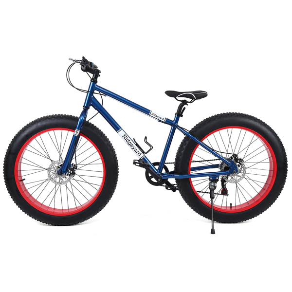 Ridgeyard Snow Bike 26”x4” Road/Beach 7 Speed Bicicleta BMX Fat Tire Wheel Fatbike Disc Brake 26 Inch MTB Mountain Bicycle ATV