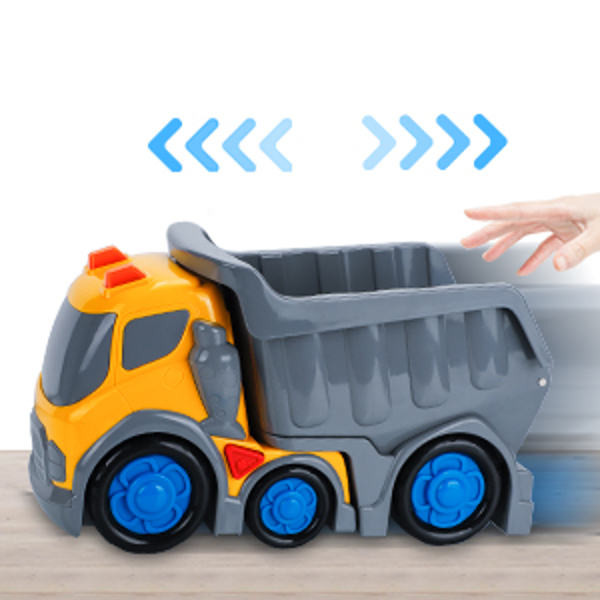 (ABC)(Prohibited Product on Amazon)Car Toys for 1 2 3 4 5 Years Old Toddlers Boys and Girls,12‘’ Big Dump Truck with Light and Sound, Push and Go Small Bulldozer Forklift Truck, Vehicles Playset for C