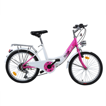 Ridgeyard 20\\" 6 Speed Girls Kids Bike 20 Inch Mountain Bike Pink White