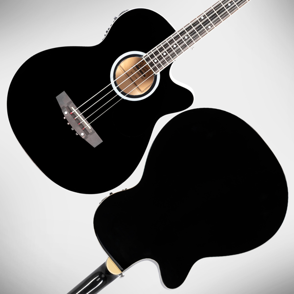 [Do Not Sell on Amazon] Glarry GMB101 4 string Electric Acoustic Bass Guitar w/ 4-Band Equalizer EQ-7545R Black