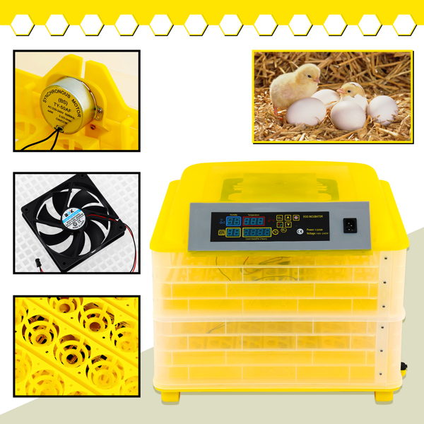 Automatic Egg Incubators 112 Eggs Incubator Digital Turning Chicken Hatching Eggs Hatcher For Chicken Ducks Goose Poultry Pigeon Quail