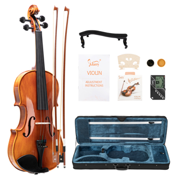 Student Cello Matte Finish Solid Wood Violin 4/4 3/4 1/4 1/8 Craft Stripe Violino for Kids Students Beginner Case Mute Bow Strings Size : 1/2 
