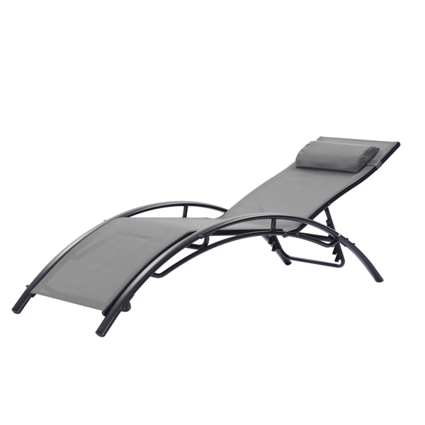 2PCS Set Chaise Lounges Outdoor Lounge Chair Lounger Recliner Chair For Patio Lawn Beach Pool Side Sunbathing [Weekend can not be shipped, order with caution]