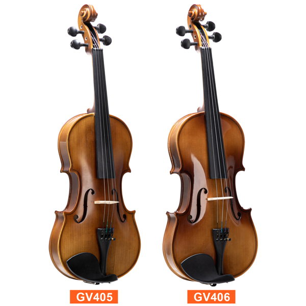 [Do Not Sell on Amazon] Glarry GV406 4/4 Acoustic Violin Kit Natural w/Square Case, 2 Bows, 3 In 1 Digital Metronome Tuner Tone Generator，Extra Strings and Bridge