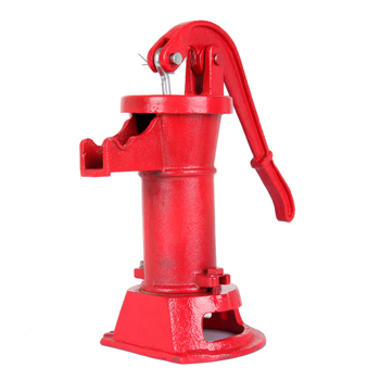 Ridgeyard 1160/ PP500NL Hand Water Pitcher Pump #2 Cast Iron Press Suction Outdoor Yard Ponds Water Garden（Red） 