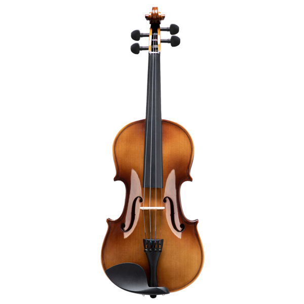 [Do Not Sell on Amazon] Glarry GV406 4/4 Acoustic Violin Kit Natural w/Square Case, 2 Bows, 3 In 1 Digital Metronome Tuner Tone Generator，Extra Strings and Bridge