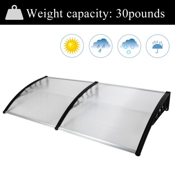 190 x 95 Household Application Door & Window Awnings Canopy Black Holder